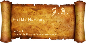 Feith Márton névjegykártya